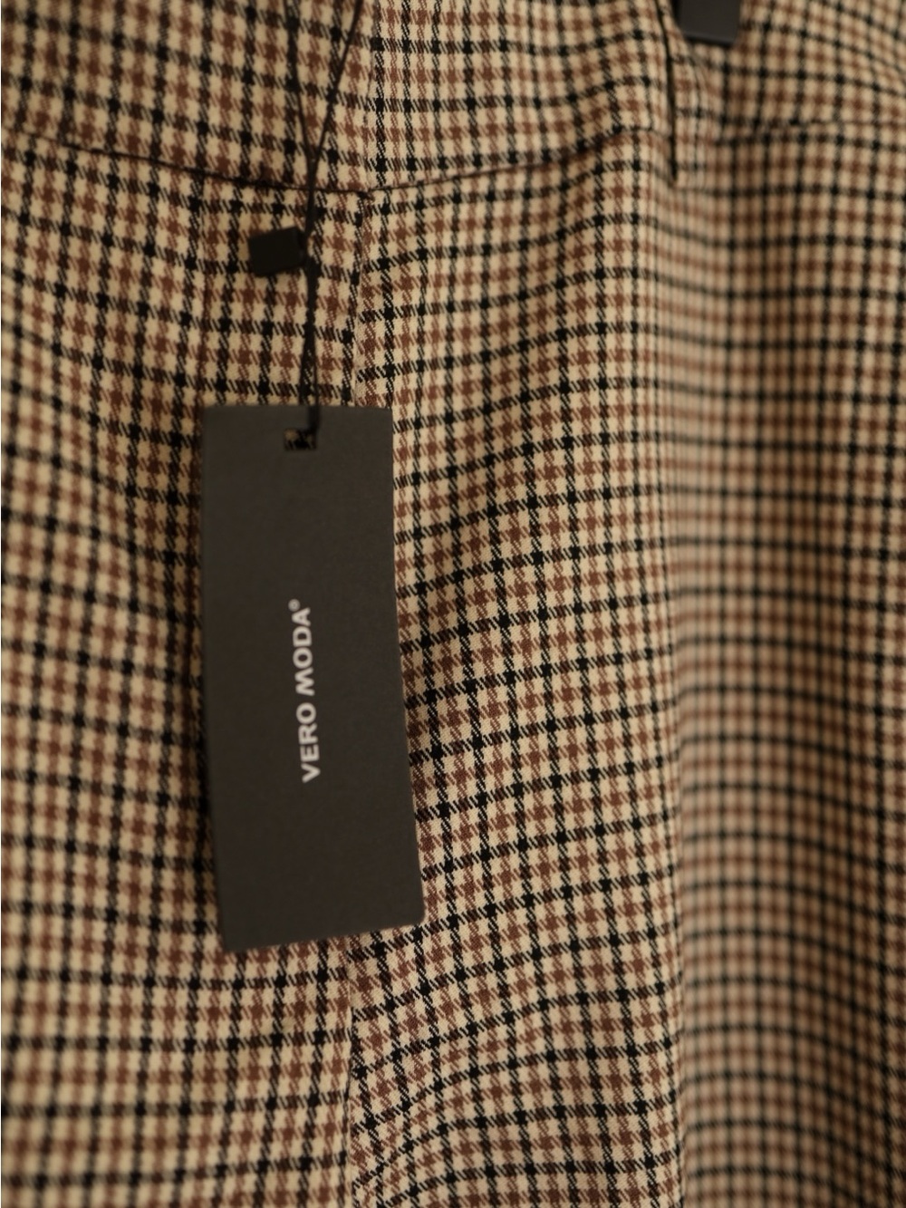 NWT Checkered Dress Pants - Beige/Brown - Picture 2 of 5